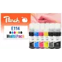Peach 321706 tintes kasetne 6 gab. Saderīga Standarta ietilpība Melna, Ciāna, Pelēka, Purpura, Dzeltena