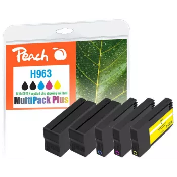 Peach 6ZC70AE tintes kasetne 5 gab. Saderīga Melna, ciāna, fuksīna, dzeltena
