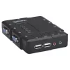 Manhattan KVM Switch Compact 4-Port, 4x USB-A, Cables included, Audio Support, Control 4x computers from one pc/pele/screen, Melns, Lifetime Warranty, Boxed