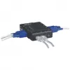 Manhattan KVM Switch Compact 4-Port, 4x USB-A, Cables included, Audio Support, Control 4x computers from one pc/pele/screen, Melns, Lifetime Warranty, Boxed