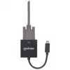 Manhattan USB-C uz VGA pārveidotāja kabelis, 1080p@60Hz, melns, 8cm, vīrišķais uz sievišķo, mūža garantija, līdzvērtīgs CDP2HD