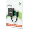 Manhattan USB-C uz VGA pārveidotāja kabelis, 1080p@60Hz, melns, 8cm, vīrišķais uz sievišķo, mūža garantija, līdzvērtīgs CDP2HD