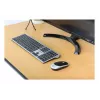 Manhattan One Single USB-A Nano Receiver for Both, Full-Size Wireless tastatūra, Ambidextrous Optical pele ar Three Buttons and Scroll Wheel, 1200 dpi, Silver/Melns