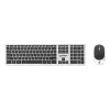 Manhattan One Single USB-A Nano Receiver for Both, Full-Size Wireless tastatūra, Ambidextrous Optical pele ar Three Buttons and Scroll Wheel, 1200 dpi, Silver/Melns