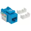 Intellinet Keystone Jack, Cat6, UTP, Punch-down, zils, plakans, zils, RJ-45, sievišķīgs, 22/26, Cat6