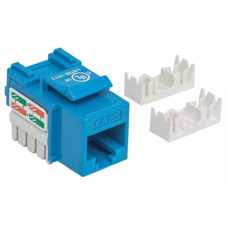 Intellinet Keystone Jack, Cat6, UTP, Punch-down, zils, plakans, zils, RJ-45, sievišķīgs, 22/26, Cat6