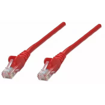 Intellinet tīkla komutācijas kabelis, Cat5e, 5 m, sarkans, CCA, U/UTP, PVC, RJ45, zeltīti kontakti, bez aizķeršanās, ar aizsarguzmavu, mūža garantija