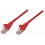 Intellinet tīkla komutācijas kabelis, Cat5e, 5 m, sarkans, CCA, U/UTP, PVC, RJ45, zeltīti kontakti, bez aizķeršanās, ar aizsarguzmavu, mūža garantija