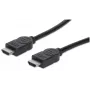 Manhattan HDMI 4K@30Hz kabelis ar Ethernet, 1 m, piemērots VISIEM 1080p/HD un lielākajai daļai 4K lietojumu (pārliecinieties par savas sistēmas 4K specifikāciju), vīrišķais – vīrišķais, melns, Ultra HD 4k x 2k, mūža garantija, ātrdarbīgs, ekvivalents HDMM1MHS