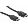 Manhattan HDMI 4K@30Hz kabelis ar Ethernet, 1 m, piemērots VISIEM 1080p/HD un lielākajai daļai 4K lietojumu (pārliecinieties par savas sistēmas 4K specifikāciju), vīrišķais – vīrišķais, melns, Ultra HD 4k x 2k, mūža garantija, ātrdarbīgs, ekvivalents HDMM1MHS