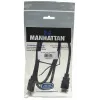 Manhattan HDMI 4K@30Hz kabelis ar Ethernet, 1 m, piemērots VISIEM 1080p/HD un lielākajai daļai 4K lietojumu (pārliecinieties par savas sistēmas 4K specifikāciju), vīrišķais – vīrišķais, melns, Ultra HD 4k x 2k, mūža garantija, ātrdarbīgs, ekvivalents HDMM1MHS