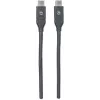 Manhattan USB-C uz USB-C kabelis, 1 m, vīrišķais–vīrišķais, melns, 10 Gbps (USB 3.2 Gen2, zināms arī kā USB 3.1), 3 A (ātrā uzlāde), SuperSpeed+ USB, mūža garantija, ekvivalents USB31CC1M