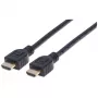 Manhattan HDMI 4K@60Hz kabelis ar Ethernet - CL3 novērtējums, 5 m, piemērots lietošanai sienā, visām 4K un 1080p/HD lietojumprogrammām - jauninot tagad vai sagatavojot to nākotnes vajadzībām, vīrišķais uz vīrišķo, melns, Ultra HD 4k x 2k, mūža garantija, augstākās klases ātrgaitas