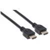 Manhattan HDMI 4K@60Hz kabelis ar Ethernet - CL3 novērtējums, 5 m, piemērots lietošanai sienā, visām 4K un 1080p/HD lietojumprogrammām - jauninot tagad vai sagatavojot to nākotnes vajadzībām, vīrišķais uz vīrišķo, melns, Ultra HD 4k x 2k, mūža garantija, augstākās klases ātrgaitas