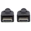 Manhattan HDMI 4K@60Hz kabelis ar Ethernet - CL3 novērtējums, 5 m, piemērots lietošanai sienā, visām 4K un 1080p/HD lietojumprogrammām - jauninot tagad vai sagatavojot to nākotnes vajadzībām, vīrišķais uz vīrišķo, melns, Ultra HD 4k x 2k, mūža garantija, augstākās klases ātrgaitas