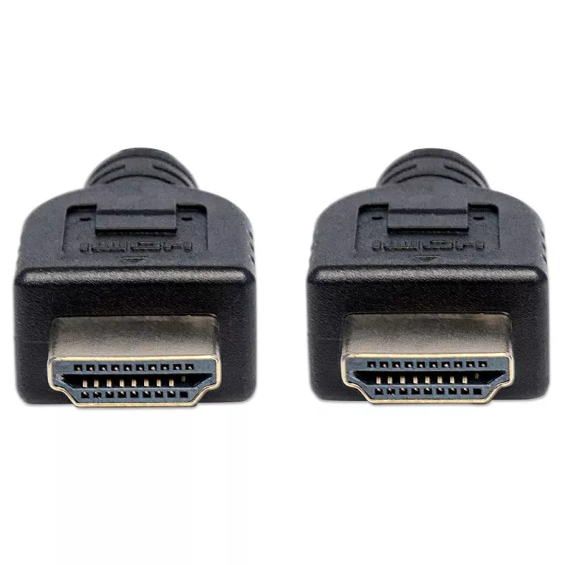Manhattan HDMI 4K@60Hz kabelis ar Ethernet - CL3 novērtējums, 5 m, piemērots lietošanai sienā, visām 4K un 1080p/HD lietojumprogrammām - jauninot tagad vai sagatavojot to nākotnes vajadzībām, vīrišķais uz vīrišķo, melns, Ultra HD 4k x 2k, mūža garantija, augstākās klases ātrgaitas