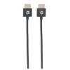 Manhattan HDMI kabelis ar Ethernet (īpaši plāns), 4K@60Hz (Premium High Speed), 1 m (3 pēdas), vīriešu-vīriešu, melns, Ultra HD 4k x 2k, pilnībā ekranēts, zeltīti kontakti, mūža garantija