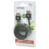 Manhattan HDMI kabelis ar Ethernet (īpaši plāns), 4K@60Hz (Premium High Speed), 1,8 m, vīrietis–vīrietis, melns, Ultra HD 4k x 2k, pilnībā ekranēts, zeltīti kontakti, mūža garantija