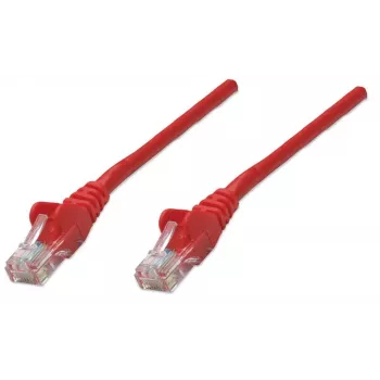 Intellinet tīkla komutācijas kabelis, Cat6, 0,5 m, sarkans, CCA, U/UTP, PVC, RJ45, zeltīti kontakti, neaizķerams, ar apvalku, mūža garantija