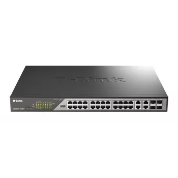 D-Link DSS-200G-28MPP tīkla komutators Pārvaldāms L2 Gigabit Ethernet (10/100/1000) Power over Ethernet (PoE) 1U Pelēks