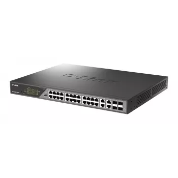D-Link DSS-200G-28MPP tīkla komutators Pārvaldāms L2 Gigabit Ethernet (10/100/1000) Power over Ethernet (PoE) 1U Pelēks