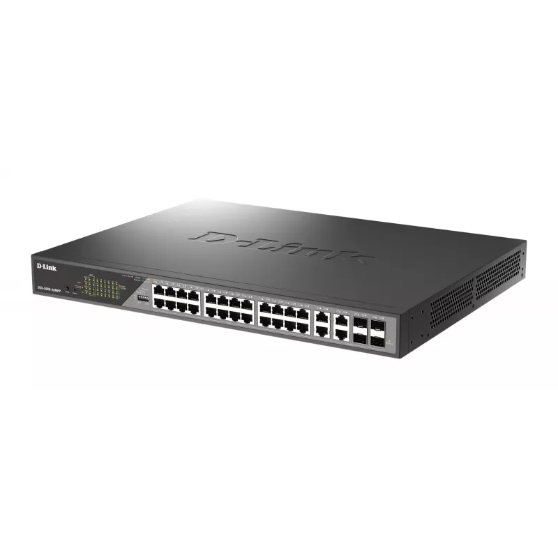 D-Link DSS-200G-28MPP tīkla komutators Pārvaldāms L2 Gigabit Ethernet (10/100/1000) Power over Ethernet (PoE) 1U Pelēks