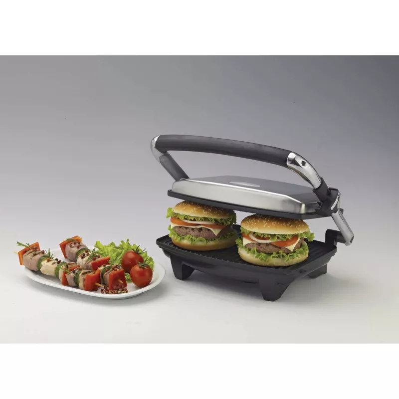 Ariete 1911 Toast & Grill plāns - Nepiedegoša elektriskā plāksne tostiem un sviestmaizēm - rievota plāksne - 1000 W - Sudraba