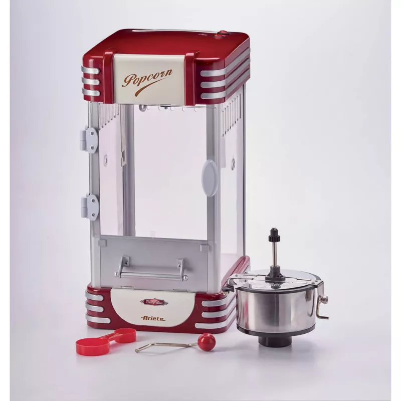 Ariete 2953 Popcorn Popper XL, kopējā ietilpība 2,4 l, bļodas ietilpība 700 g, 310 W, Sarkans/Balts, 290 x 340 x 520 mm
