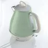 Ariete 2869 Vintage elektriskā tējkanna, nerūsējošais tērauds, 1,7 L, automātiska izslēgšanās, 2000 W, ūdenim, tējai un zāļu dzērieniem, pasteļzaļa