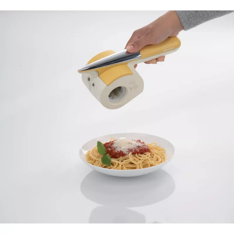 Ariete 457 Gratì Waterproof - ūdensizturīga elektriskā rīve - bezvada - mazgājama zem tekoša ūdens - 2 nerūsējošā tērauda veltņi - balta un dzeltena