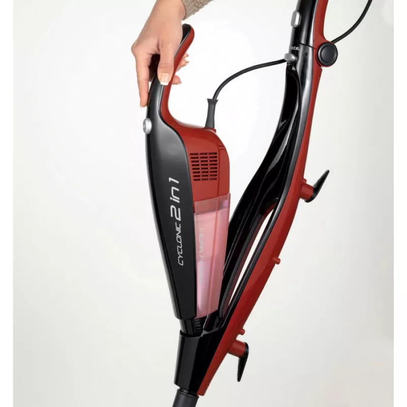 Ariete 2764 Evo 2 in 1 - elektriskais slotiņš ar vadu - putekļsūcējs un mini putekļsūcējs - bezmaisa cikloniskā tehnoloģija - HEPA filtrs - 0,8 litri