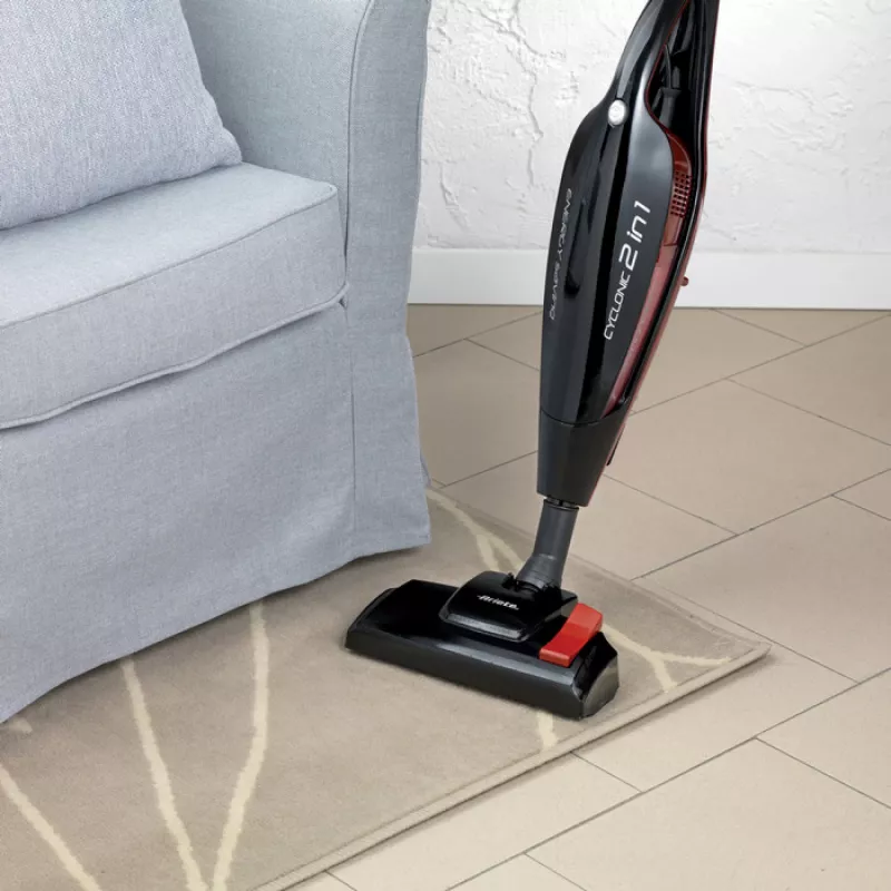 Ariete 2764 Evo 2 in 1 - elektriskais slotiņš ar vadu - putekļsūcējs un mini putekļsūcējs - bezmaisa cikloniskā tehnoloģija - HEPA filtrs - 0,8 litri