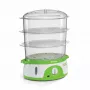 Ariete 911 Healthy Steam - Elektriskais tvaicētājs - 3 grozi - Rīsu trauks - Taimeris 60 min - 800 W - 9 litri - Balta un zaļa
