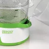 Ariete 911 Healthy Steam - Elektriskais tvaicētājs - 3 grozi - Rīsu trauks - Taimeris 60 min - 800 W - 9 litri - Balta un zaļa