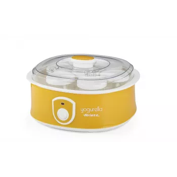 Ariete 617 Yogurella - elektriskais jogurta gatavotājs - 7 stikla burciņas - 1,3 kg mājās gatavota jogurta - 20 W - balts un dzeltens