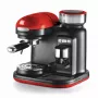 Ariete 1318 Moderna espresso automāts ar integrētu kafijas dzirnaviņu, kafijas pupiņām un maltai kafijai, piena putotājs kapučīno pagatavošanai, 1 un 2 tasīšu filtrs, 1080 W, 800 ml, sarkans