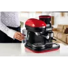 Ariete 1318 Moderna espresso automāts ar integrētu kafijas dzirnaviņu, kafijas pupiņām un maltai kafijai, piena putotājs kapučīno pagatavošanai, 1 un 2 tasīšu filtrs, 1080 W, 800 ml, sarkans