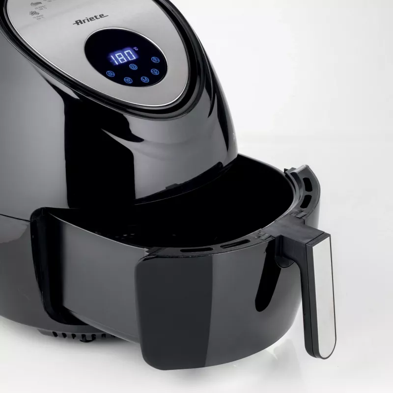 Ariete 4618 Airy Fryer XXL - Gaisa cepeškrāsns - Apcep 2,5 kg frī kartupeļu - 7 litri - Gatavošana bez eļļas un taukiem - 1800 W - Melns