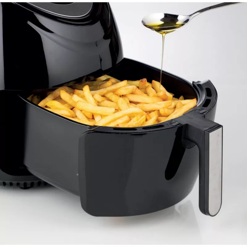 Ariete 4618 Airy Fryer XXL - Gaisa cepeškrāsns - Apcep 2,5 kg frī kartupeļu - 7 litri - Gatavošana bez eļļas un taukiem - 1800 W - Melns