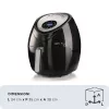 Ariete 4618 Airy Fryer XXL - Gaisa cepeškrāsns - Apcep 2,5 kg frī kartupeļu - 7 litri - Gatavošana bez eļļas un taukiem - 1800 W - Melns