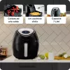 Ariete 4618 Airy Fryer XXL - Gaisa cepeškrāsns - Apcep 2,5 kg frī kartupeļu - 7 litri - Gatavošana bez eļļas un taukiem - 1800 W - Melns