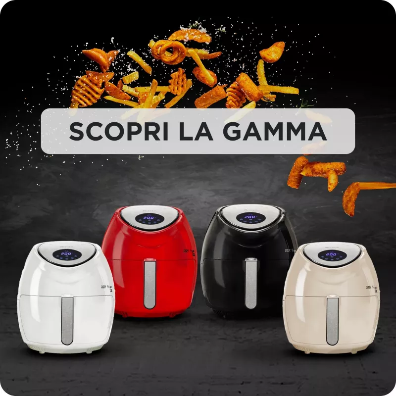 Ariete 4618 Airy Fryer XXL - Gaisa cepeškrāsns - Apcep 2,5 kg frī kartupeļu - 7 litri - Gatavošana bez eļļas un taukiem - 1800 W - Melns