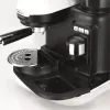 Ariete 1318 Moderna espresso automāts ar iebūvētu kafijas dzirnaviņu, kafijas pupiņām un maltai kafijai, piena putošanas kapučīno pagatavotājs, 1 un 2 tasīšu filtrs, 1080 W, 800 cc, balts