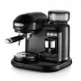 Ariete 1318 Moderna Espresso automāts ar iebūvētu kafijas dzirnaviņu, kafijas pupiņām un maltai kafijai, piena putotājs kapučīno pagatavošanai, 1 un 2 tasīšu filtri, 1080 W, 800 cc, melna
