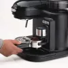 Ariete 1318 Moderna Espresso automāts ar iebūvētu kafijas dzirnaviņu, kafijas pupiņām un maltai kafijai, piena putotājs kapučīno pagatavošanai, 1 un 2 tasīšu filtri, 1080 W, 800 cc, melna