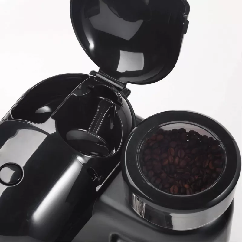 Ariete 1318 Moderna Espresso automāts ar iebūvētu kafijas dzirnaviņu, kafijas pupiņām un maltai kafijai, piena putotājs kapučīno pagatavošanai, 1 un 2 tasīšu filtri, 1080 W, 800 cc, melna