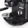 Ariete 1318 Moderna Espresso automāts ar iebūvētu kafijas dzirnaviņu, kafijas pupiņām un maltai kafijai, piena putotājs kapučīno pagatavošanai, 1 un 2 tasīšu filtri, 1080 W, 800 cc, melna