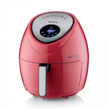 Ariete 4618 Airy Fryer XXL - gaisa fritieris - cep līdz 2,5 kg frī kartupeļu - 7 litri - gatavošana bez eļļas un taukiem - 1800 W - sarkans