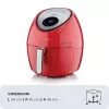 Ariete 4618 Airy Fryer XXL - gaisa fritieris - cep līdz 2,5 kg frī kartupeļu - 7 litri - gatavošana bez eļļas un taukiem - 1800 W - sarkans