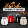 Ariete 4618 Airy Fryer XXL - gaisa fritieris - cep līdz 2,5 kg frī kartupeļu - 7 litri - gatavošana bez eļļas un taukiem - 1800 W - sarkans
